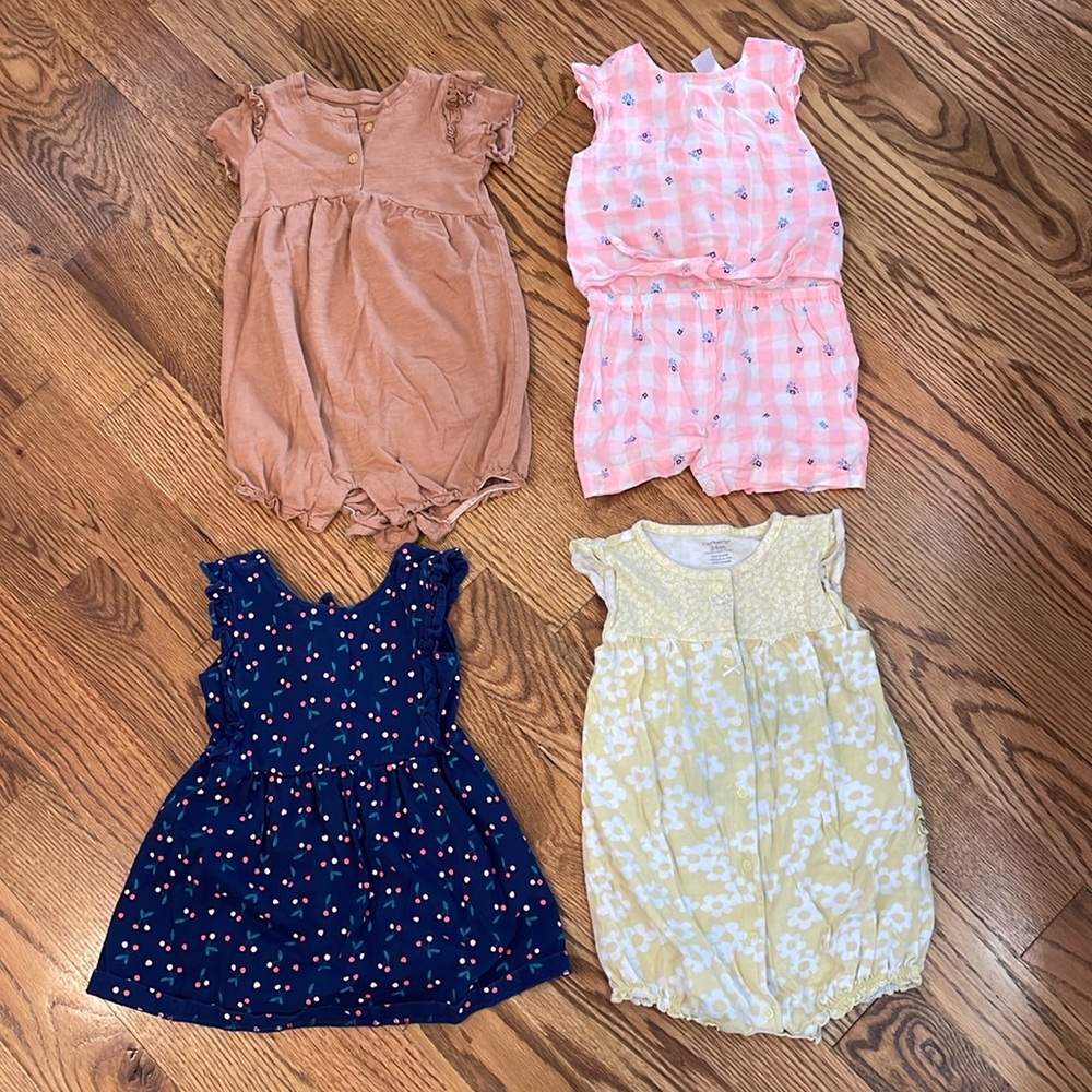 Lot of 4 Rompers/Dress. All Size 24 Months. Excellent Condition.